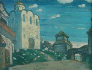 Путивль. (эскиз к декорации). 1908.