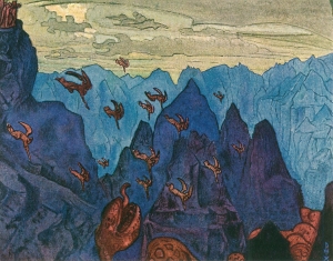 Рерих Н.К. крик змия (эскиз). 1914.