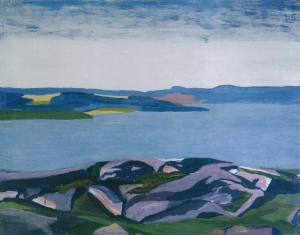 Рерих Н.К. горное озеро (этюд). 1917.