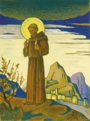 Рерих Н.К. святой франциск. (эскиз). 1931.