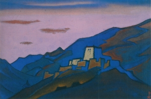 Рерих Н.К. тибет. монастырь в горах. 1943.