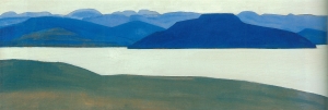Рерих Н.К. карельский пейзаж с озером. 1916.