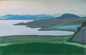 Рерих Н.К. ладожское озеро. острова. карельский пейзаж. 1918.