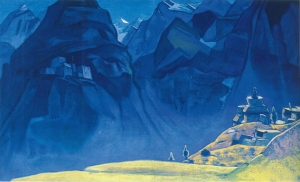 Рерих Н.К. Тибетская ступа. Горные орлы. Орлиное гнездо. 1936.