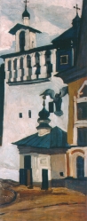 Рерих Н.К. печоры. внутренний вход со старой звонницей (этюд). 1903.